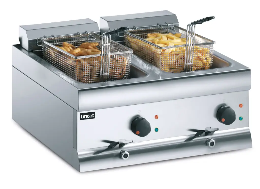 Lincat DF612 - Silverlink Electric Counter-top Twin Tank Fryer – 2 Baskets