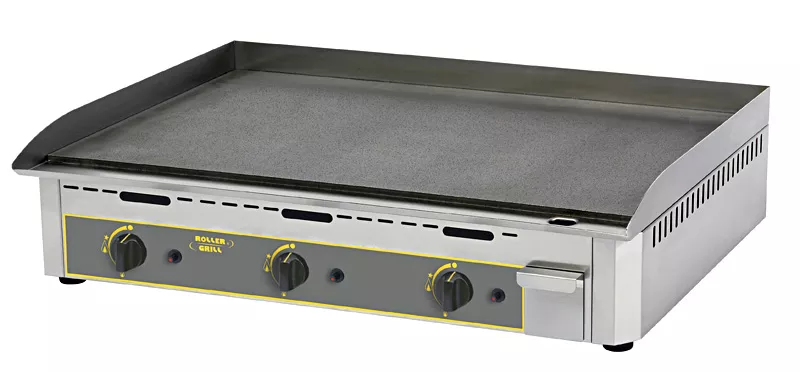 Gas Griddle With Decarbonised Steel Plate - 3 Cooking Zones From Roller Grill PSR 900 G