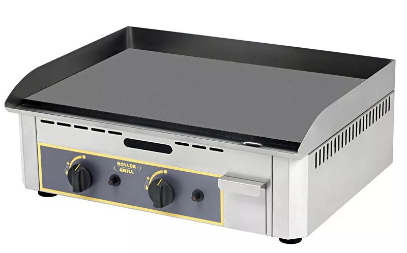 Gas Griddle with Decarbonised Steel Plate - 2 Cooking Zones From Roller Grill PSR 600 G