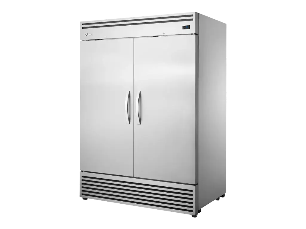 True TGN-2R-2S Upright Cabinets 2/1 GN Upright Foodservice Refrigerator 2 Full Solid Swing Doors