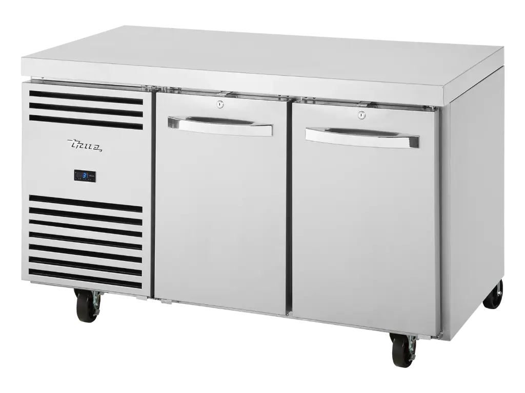 True TCR1/2-CL-SS-DL-DR Undercounters 1/1 GN Counter Refrigerator 2 Section