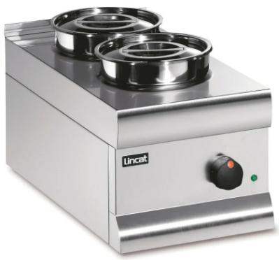 LINCAT BS3 Silverlink Electric Counter-top Bain Marie – Dry Heat – Round Pots – Base + 2 Pots – W 300 mm – 0.5 kW