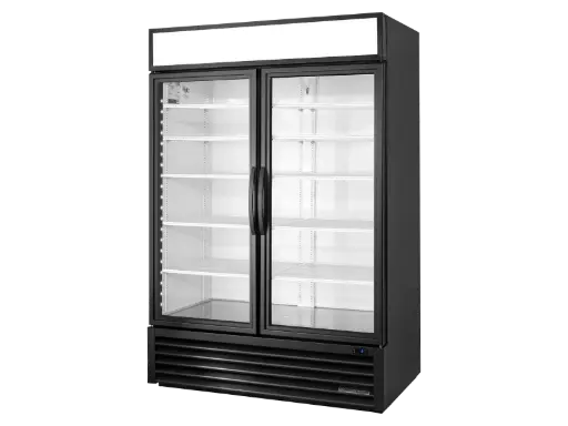 [GDM-49-HC~TSL01] True GDM Glass Door Display Upright Retail Merchandiser Refrigerator 2 Full Glass Swing Doors
