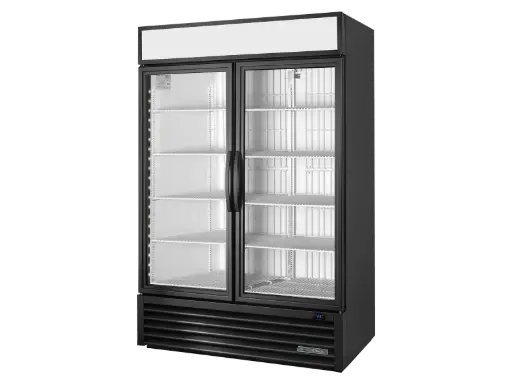 [GDM-49F-HC~TSL01] True GDM Glass Door Display Upright Retail Merchandiser Freezer 2 Full Glass Swing Doors